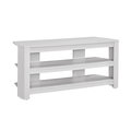 Monarch Specialties Tv Stand, 42 Inch, Console, Storage Shelves, Living Room, Bedroom, Laminate, White I 2567